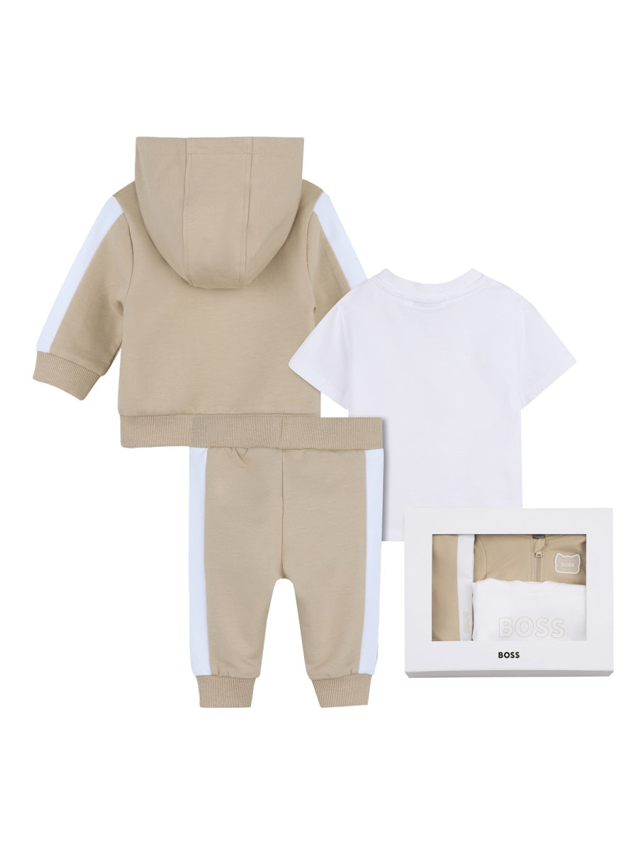 Boss Set Felpa+T Shirt+Pantalone