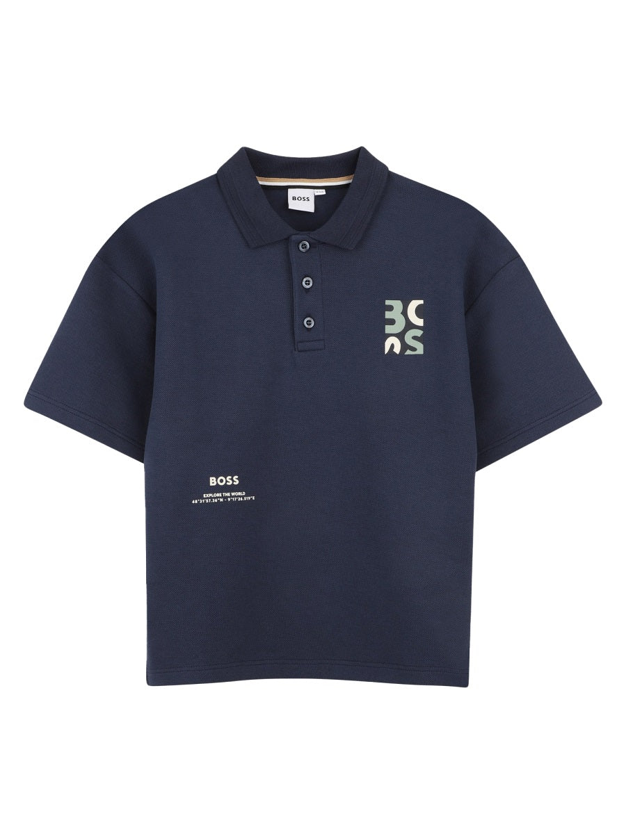 Boss Polo Maniche Corte Con Logo