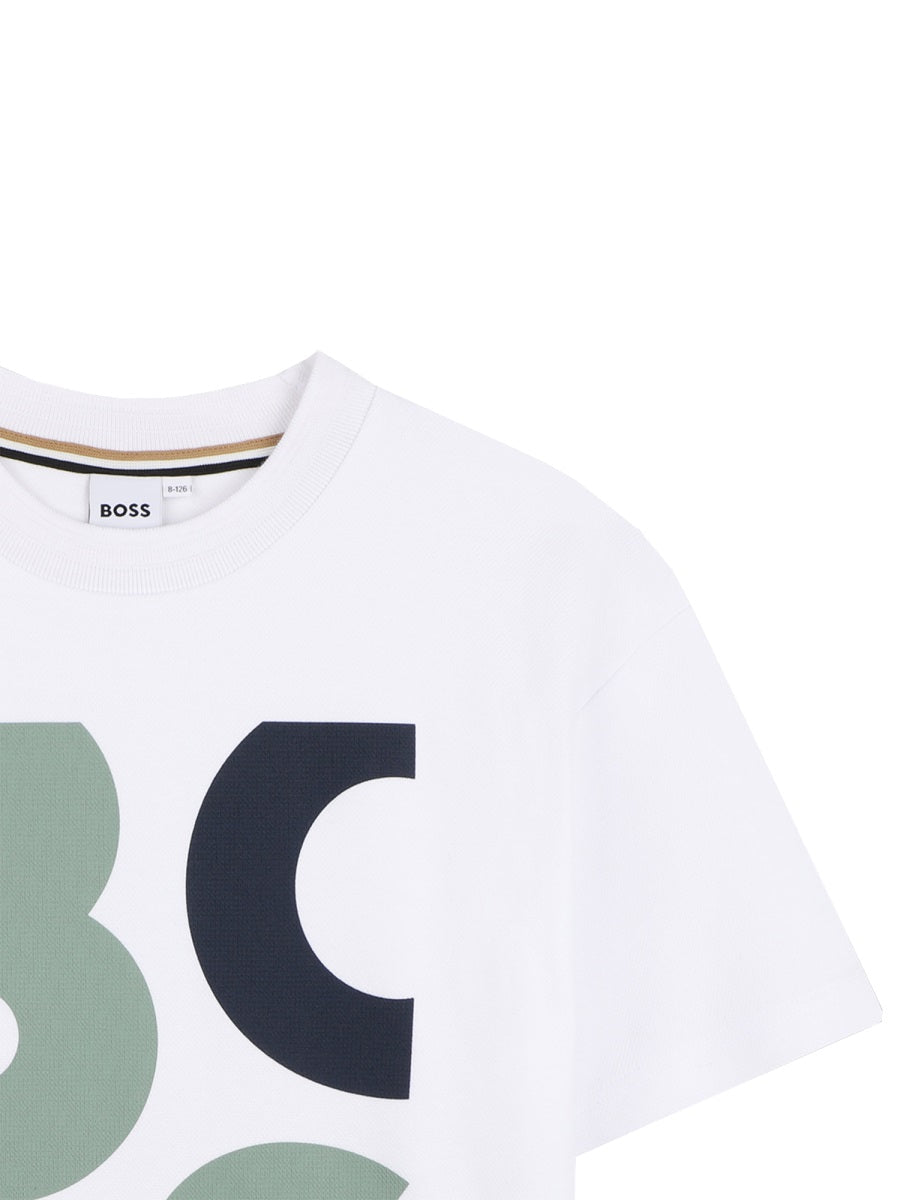 Boss T Shirt Con Stampa Logo