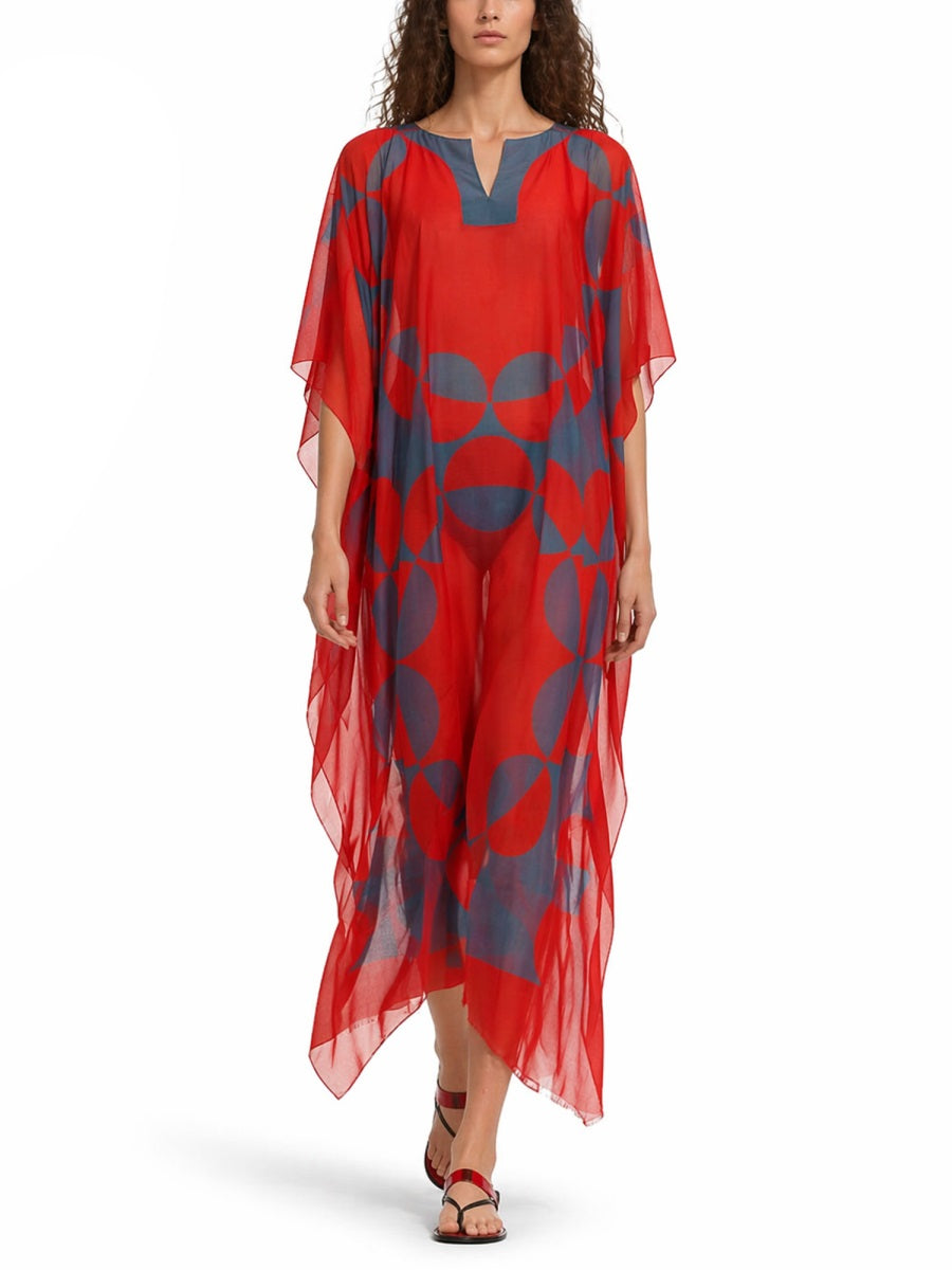 Dries Van Noten Caftano "Cartland" Con Stampa