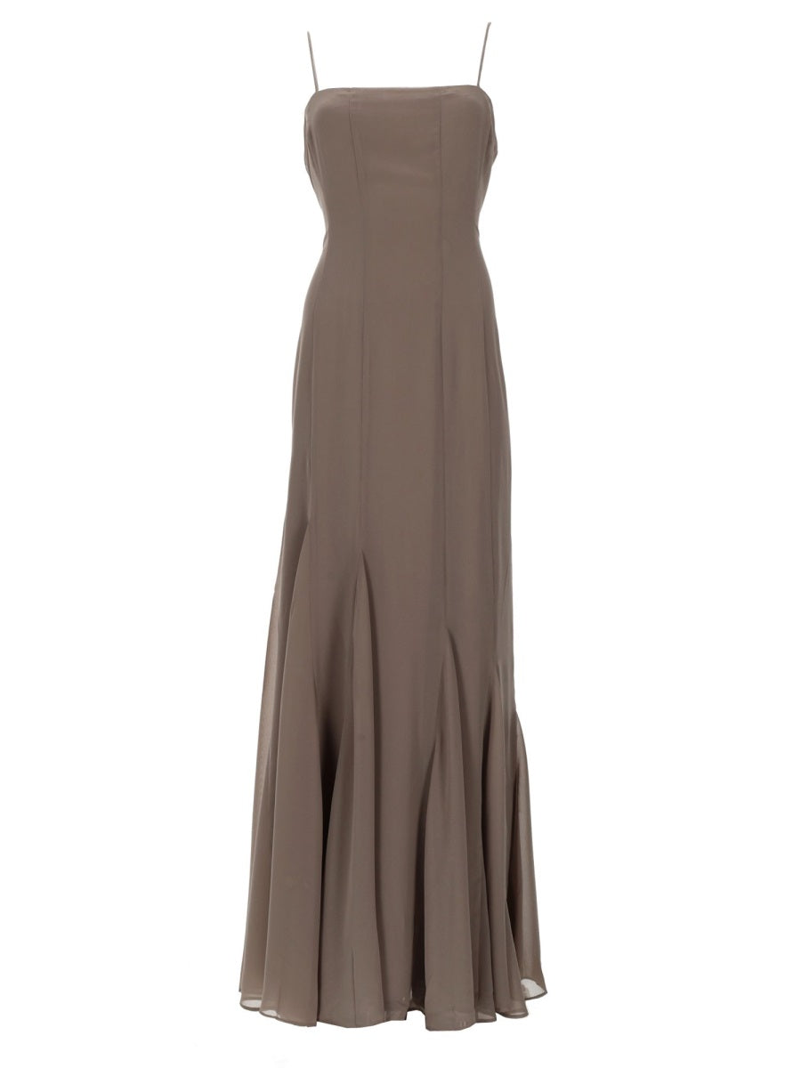 Rotate Birger Christensen Abito Lungo In Chiffon