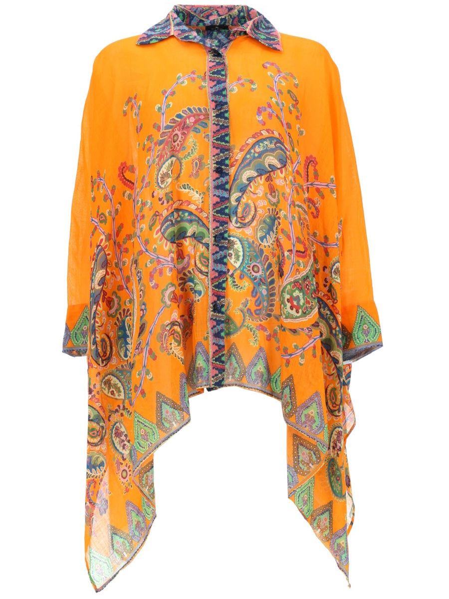 Etro Blusa Da Spiaggia Con Stampa