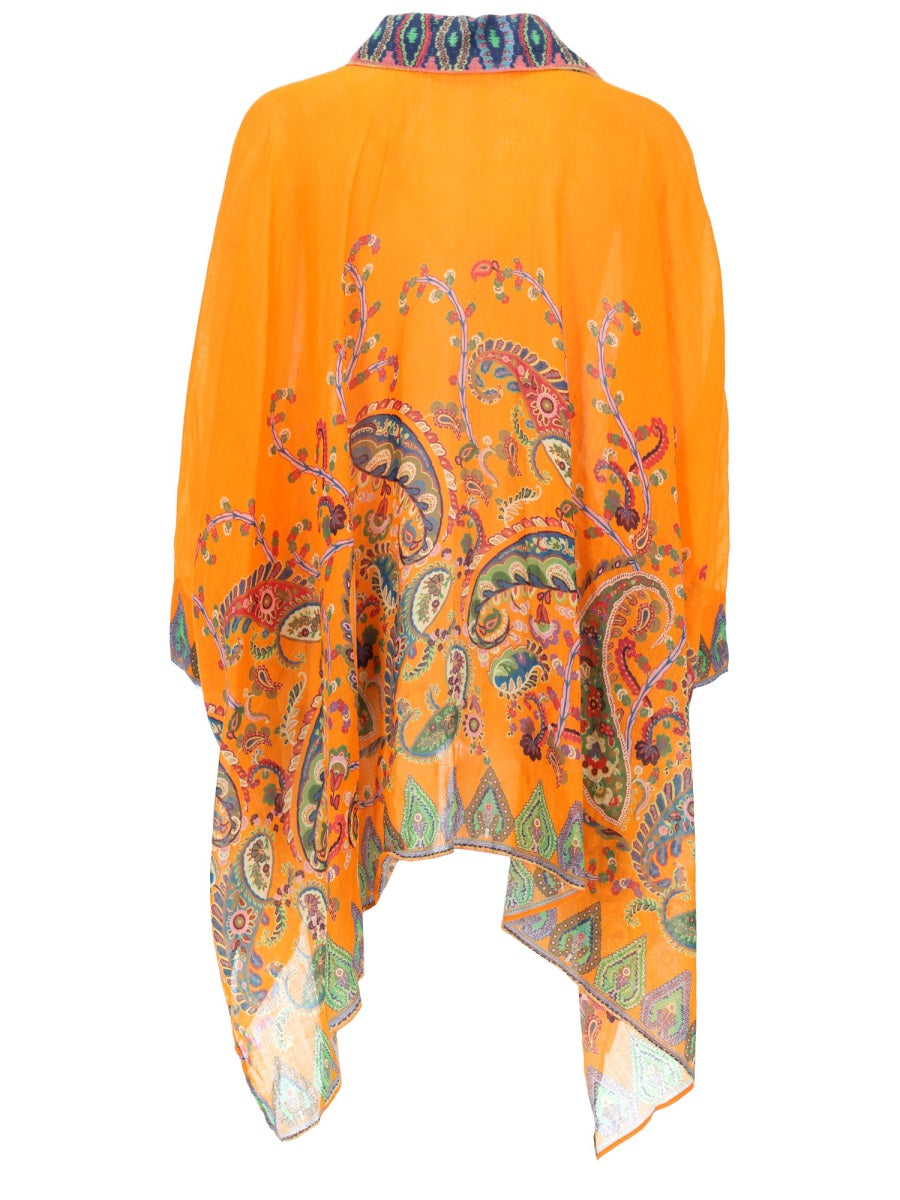 Etro Blusa Da Spiaggia Con Stampa