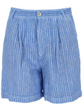 120% Lino Bermuda A Righe