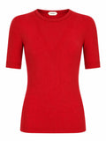Versace T Shirt In Lana A Coste Con Ricamo