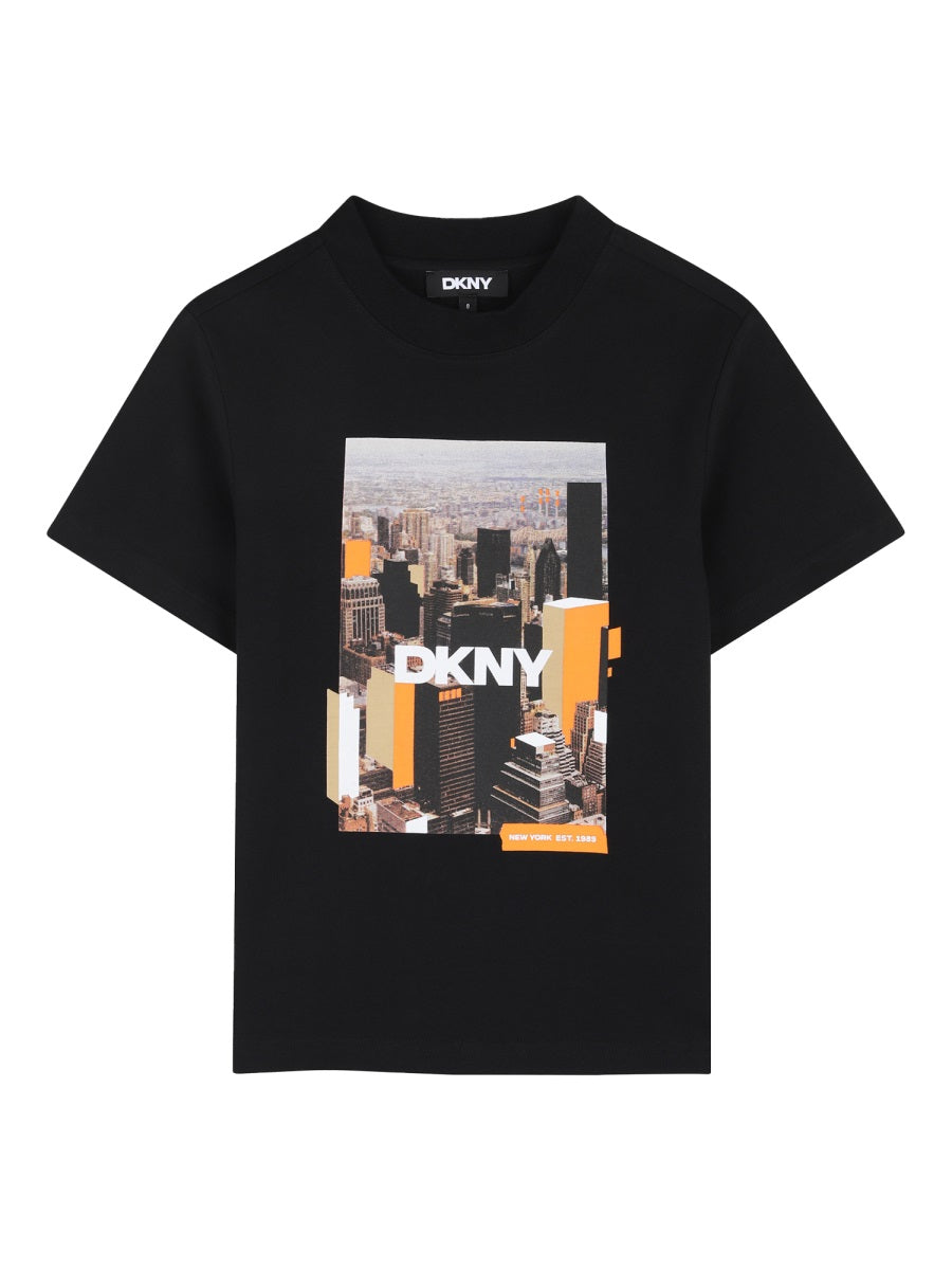 Dkny T Shirt Con Stampa "New York"