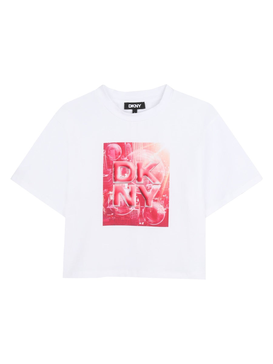 Dkny T Shirt Con Stampa Ny