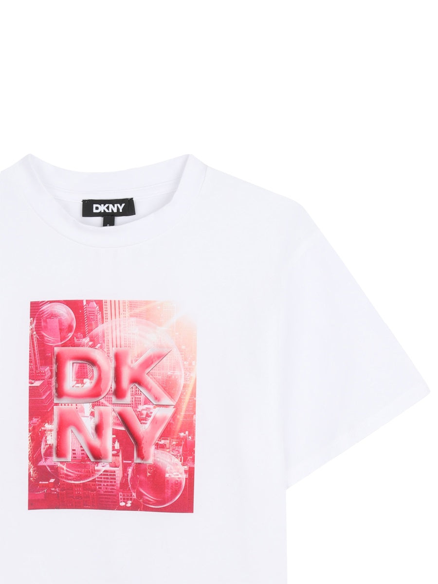 Dkny T Shirt Con Stampa Ny
