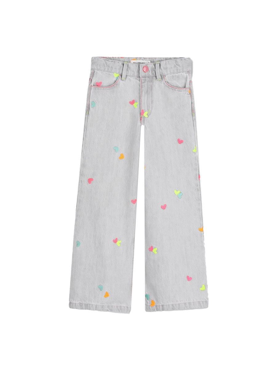 Billieblush Pantalone Jeans Con Cuoricini