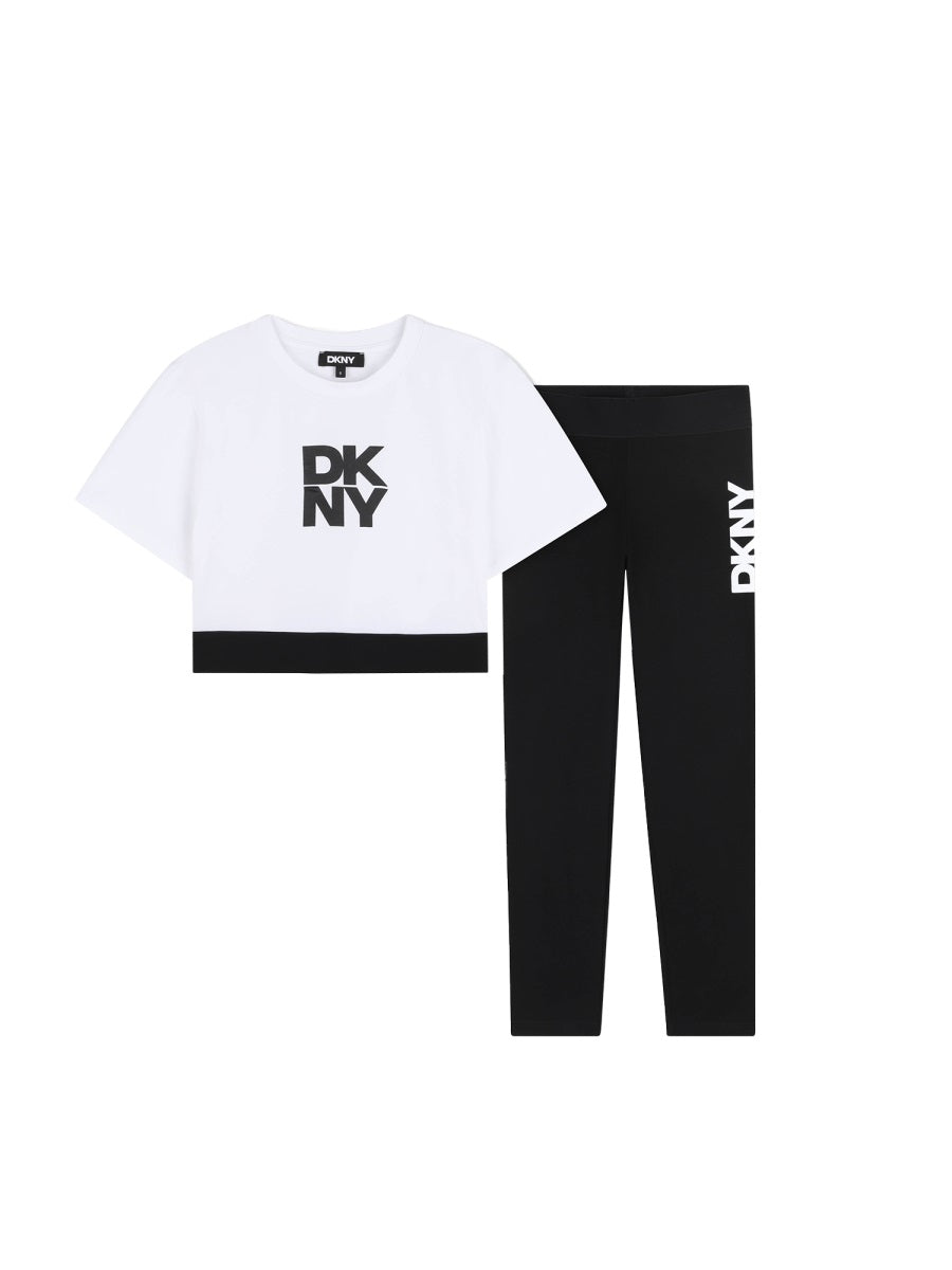 Dkny Set T Shirt Crop + Leggins