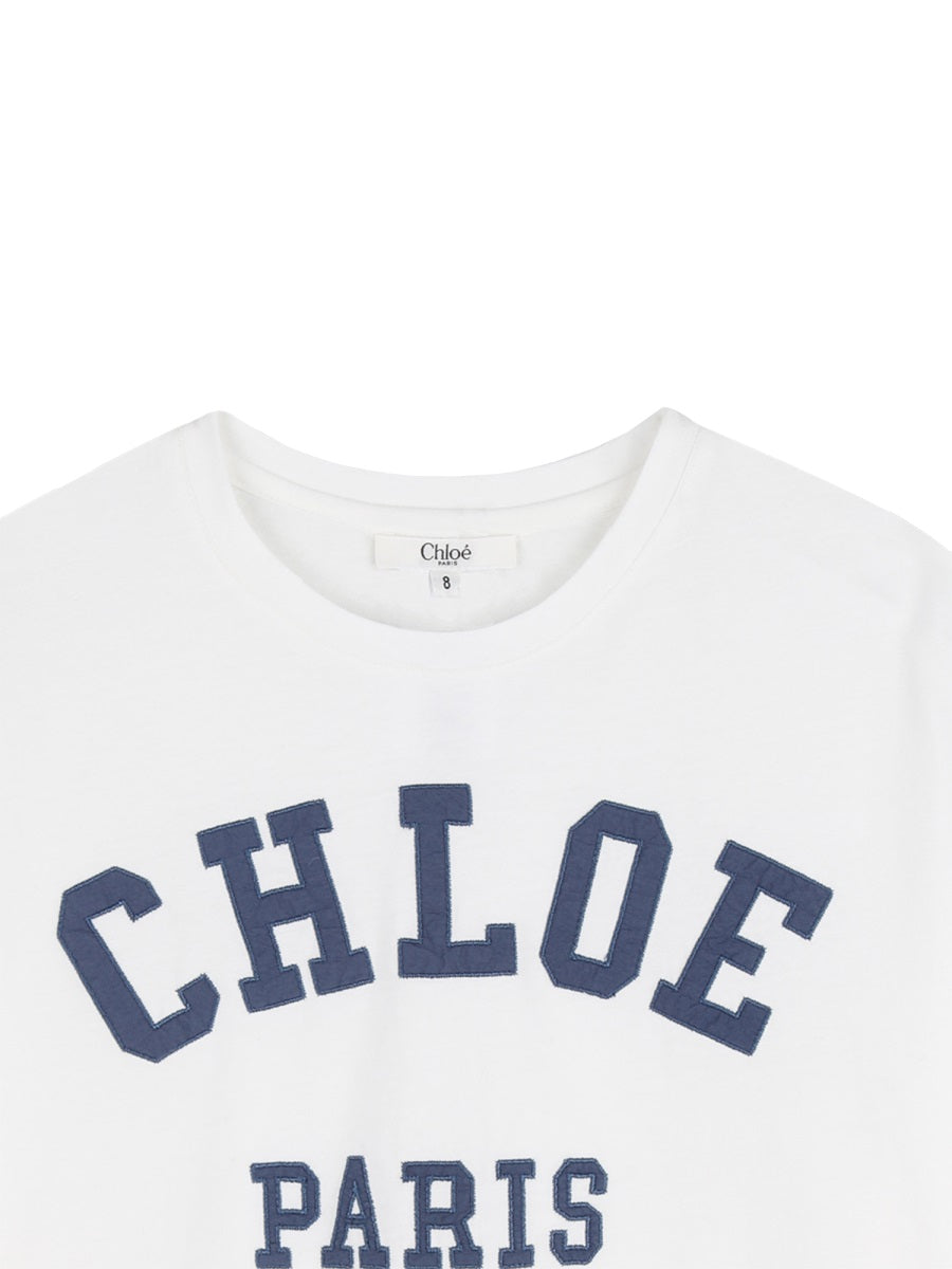 Chloé T Shirt Crop Con Logo
