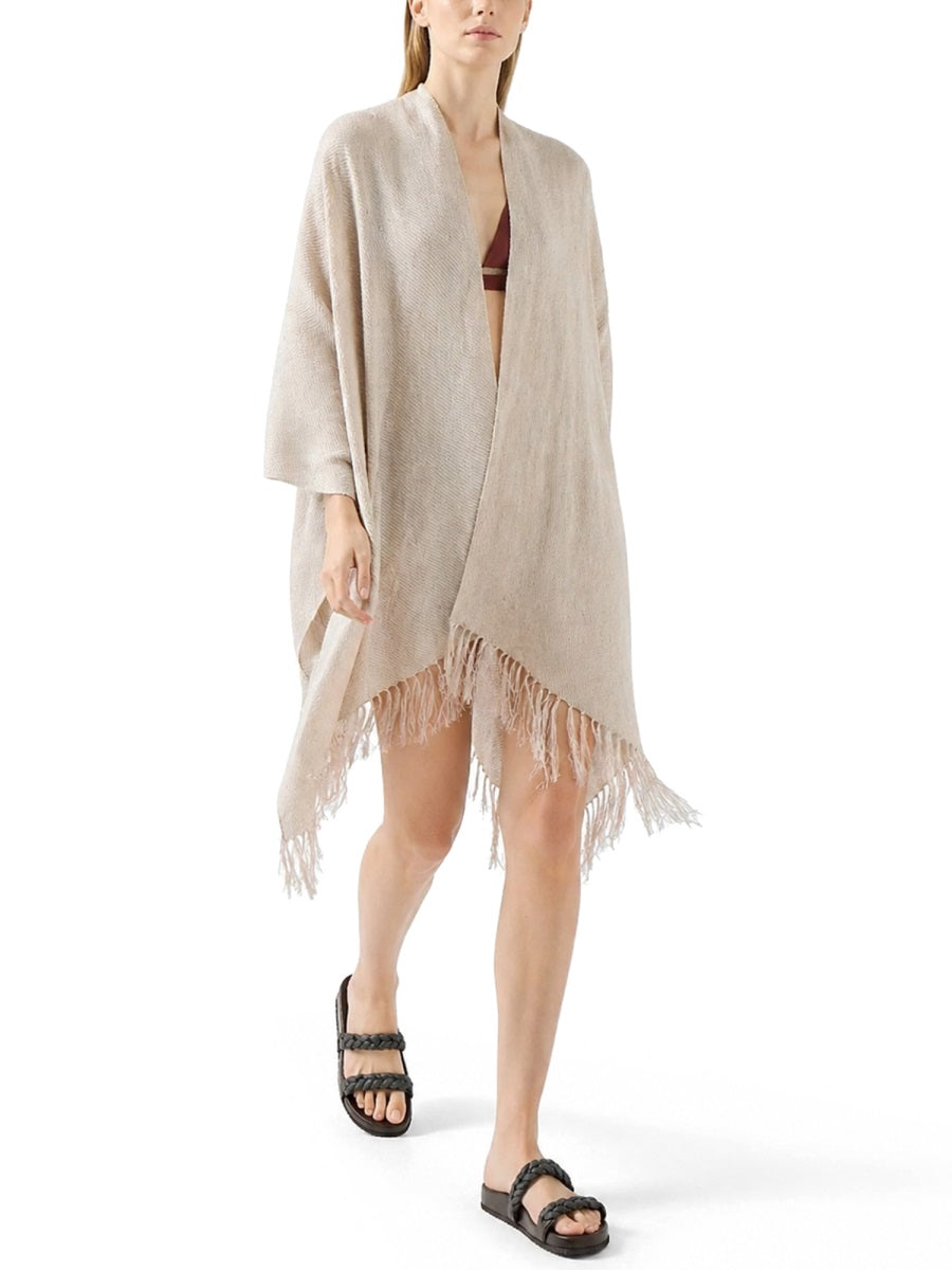 Brunello Cucinelli Poncho In Lino