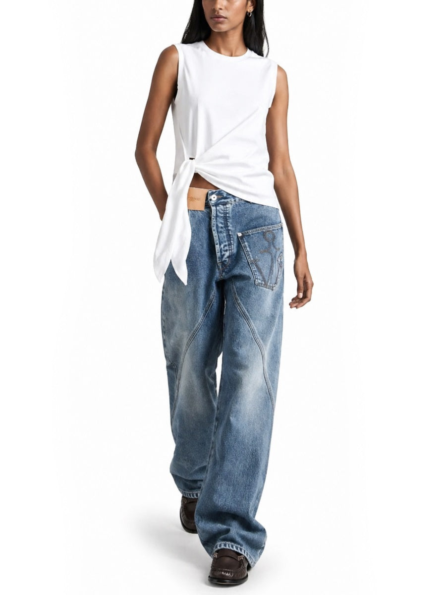 Jw Anderson Jeans Con Patch Logo
