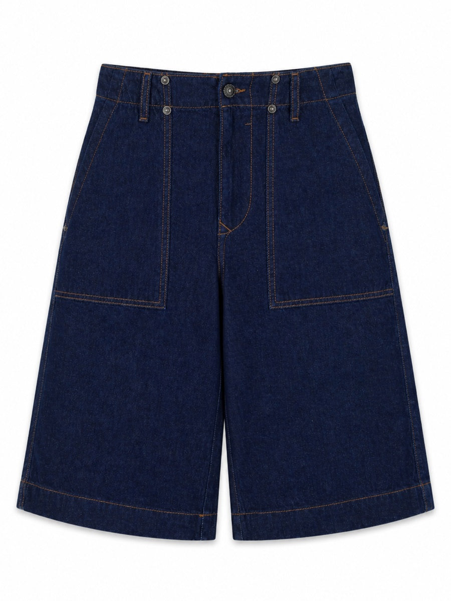 Versace Jeans Couture Shorts In Denim Di Cotone