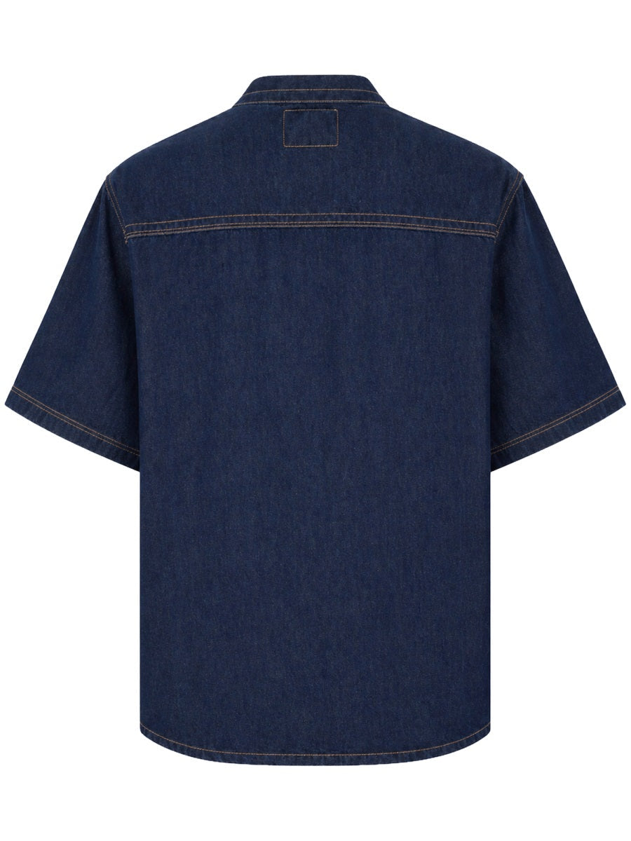 Versace Jeans Couture Camicia In Denim Con Logo