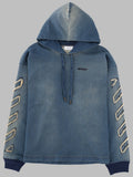 Off White Felpa In Denim Con Dettagli "Diag"