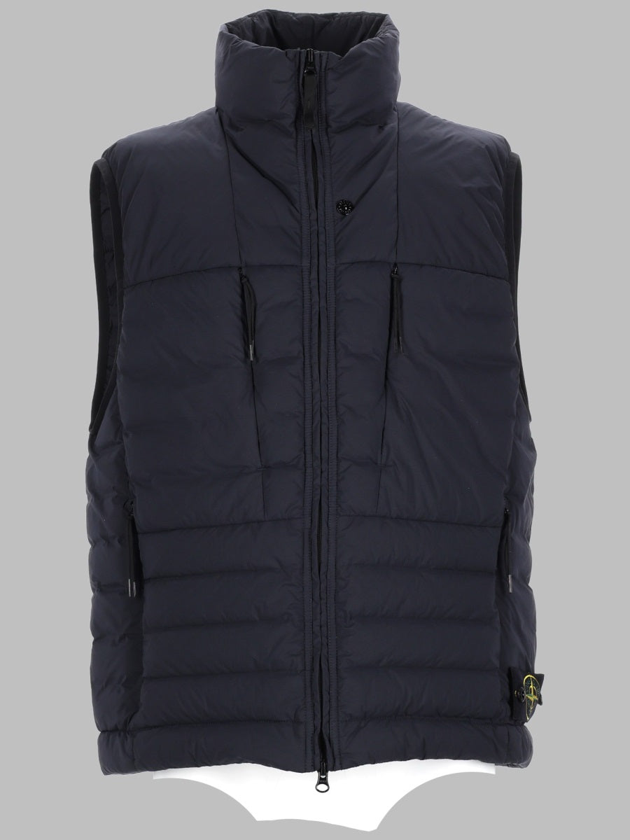 Stone Island Gilet In Piuma "Seamless Tunnel" In Nylon