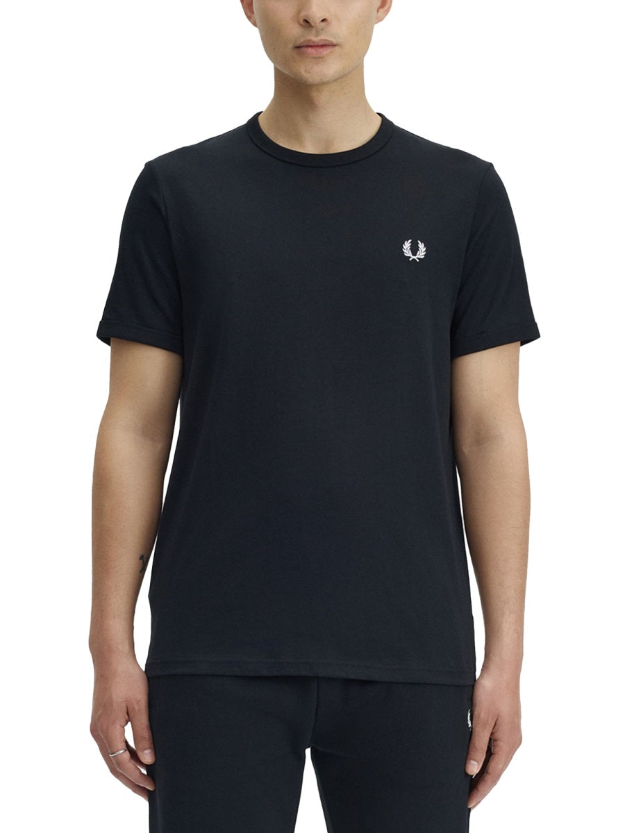 Fred Perry T Shirt "Ringer" Con Logo