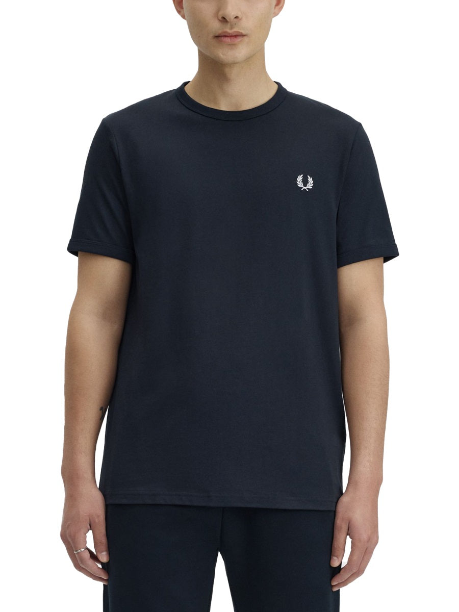 Fred Perry T Shirt "Ringer" Con Logo