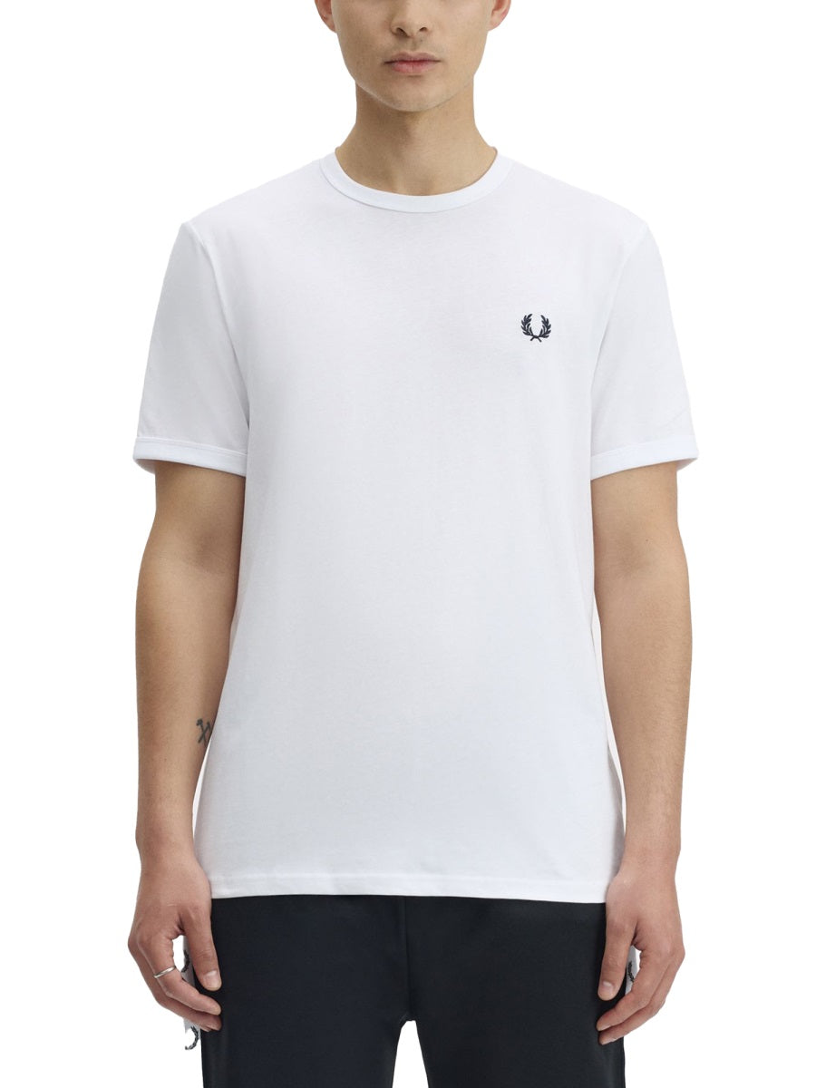 Fred Perry T Shirt "Ringer" Con Logo