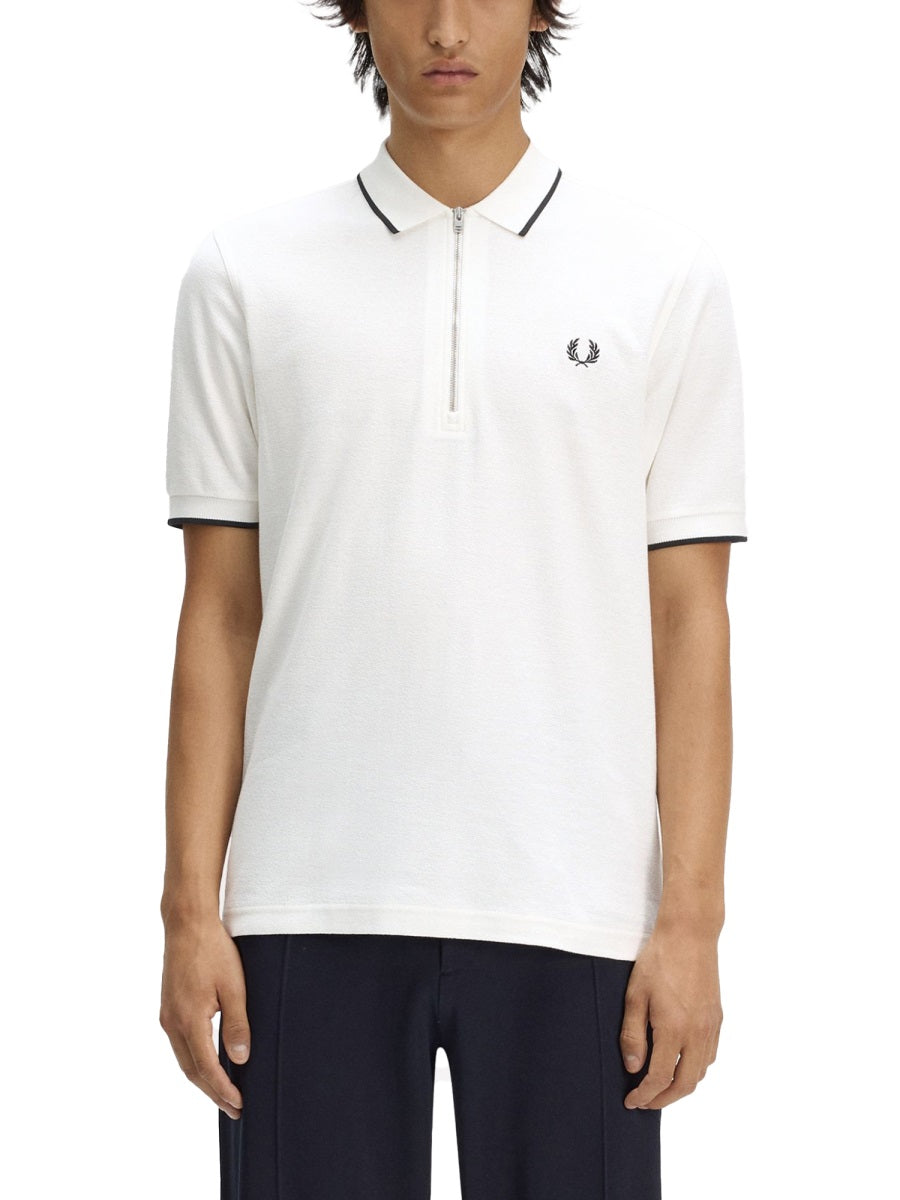 Fred Perry Polo Con Zip E Logo