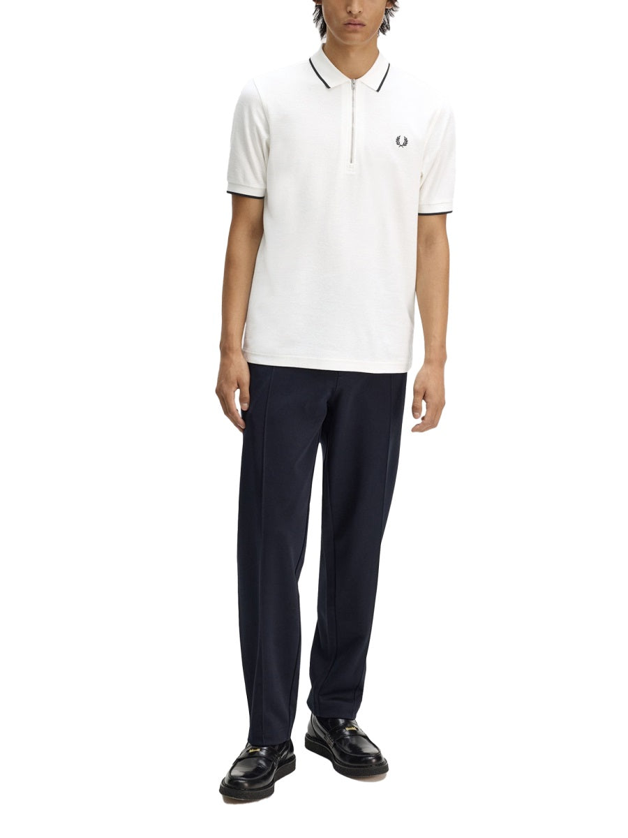 Fred Perry Polo Con Zip E Logo