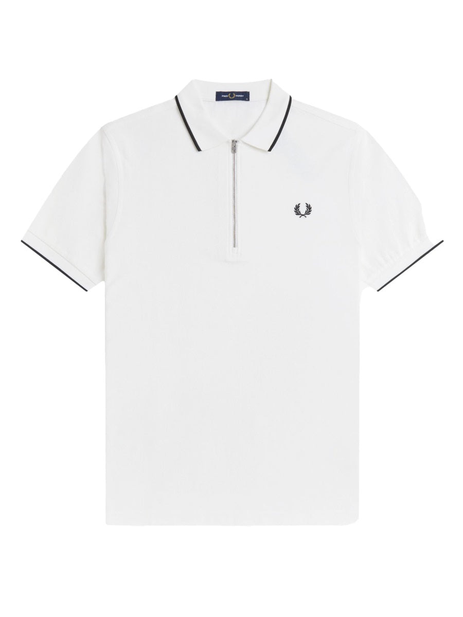 Fred Perry Polo Con Zip E Logo