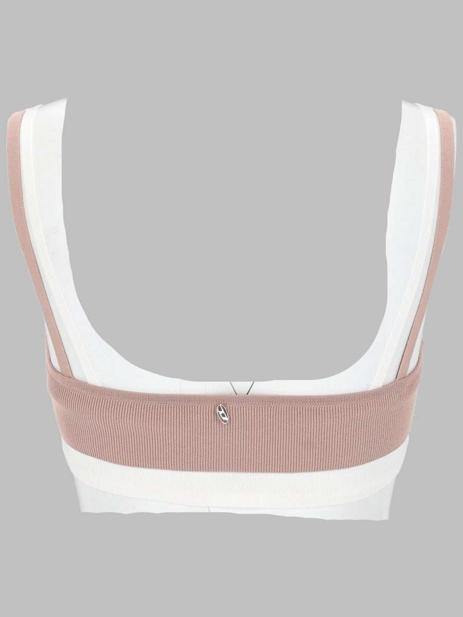 Diesel Top Bra Con Effetto Sovrapposto