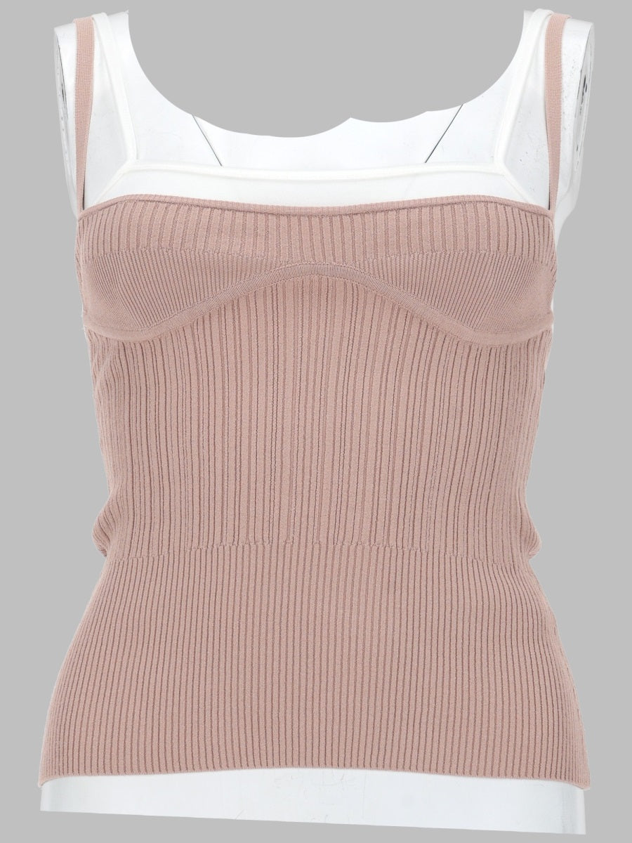 Diesel Top In Maglia Con Effetto Sovrapposto