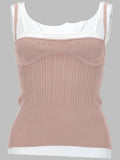Diesel Top In Maglia Con Effetto Sovrapposto