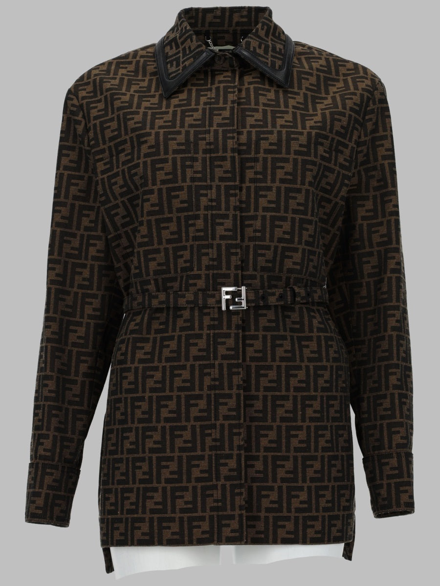 Fendi Giacca In Canvas Ff