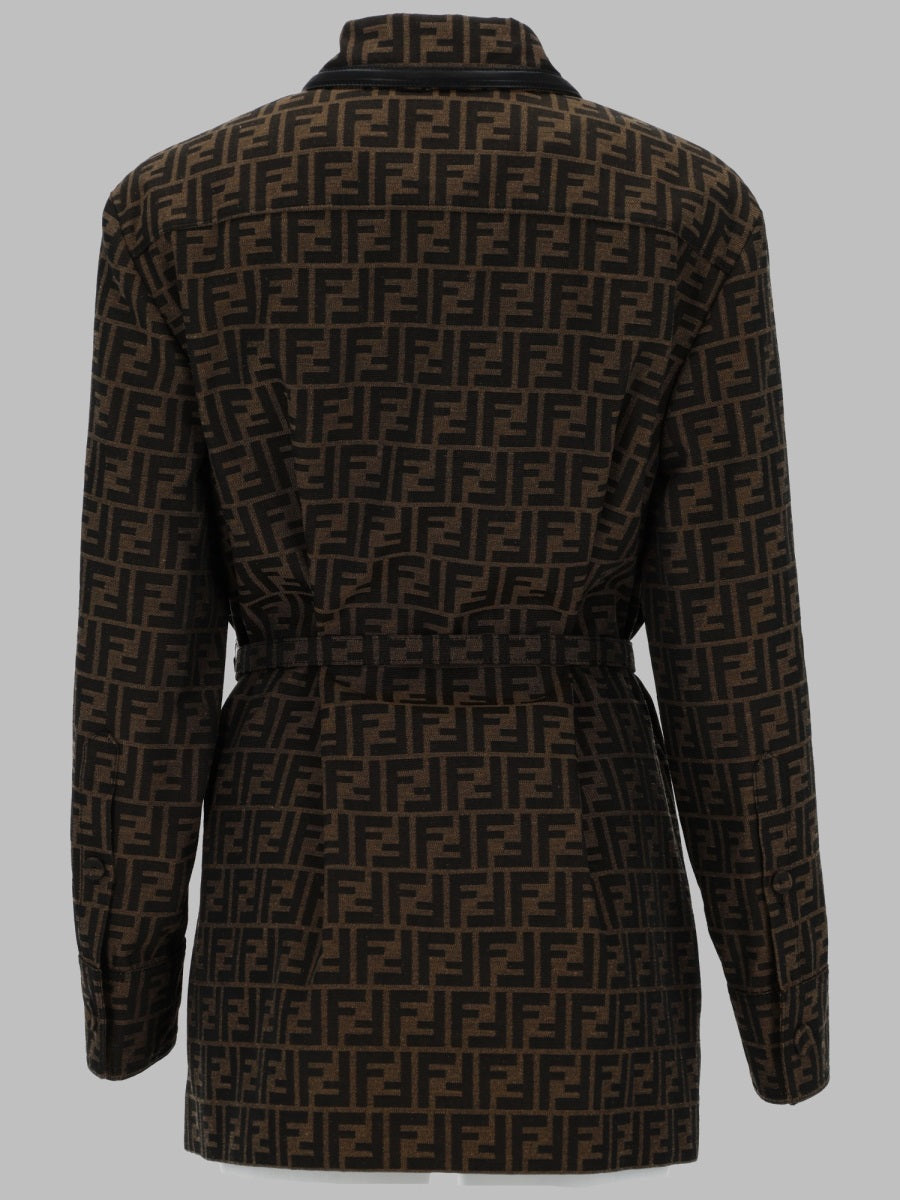 Fendi Giacca In Canvas Ff
