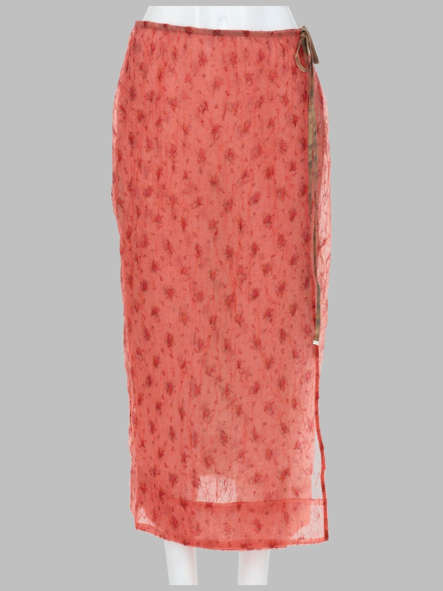 Ganni Gonna "Shibori" In Organza Stampata
