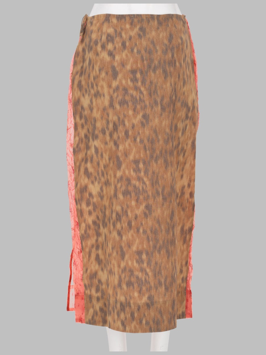Ganni Gonna "Shibori" In Organza Stampata