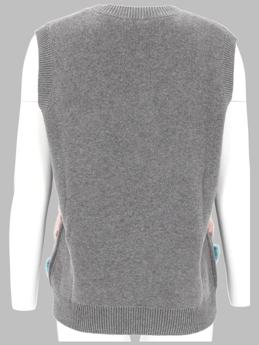 Ganni Gilet Con Applicazioni Floreali