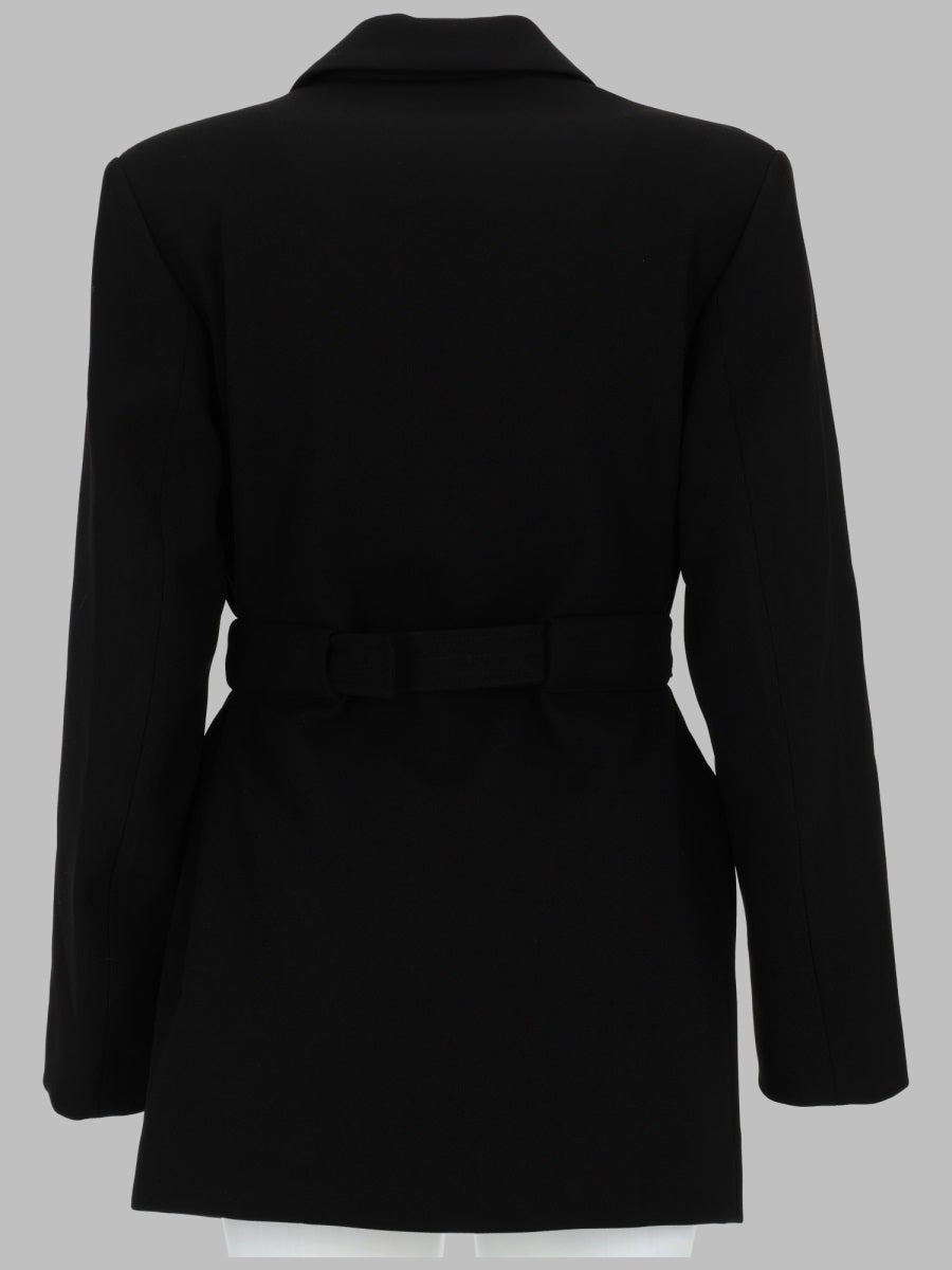 Ganni Blazer In Crepe Con Cintura