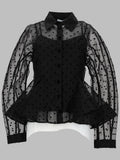 Ganni Camicia "Peplum" In Organza