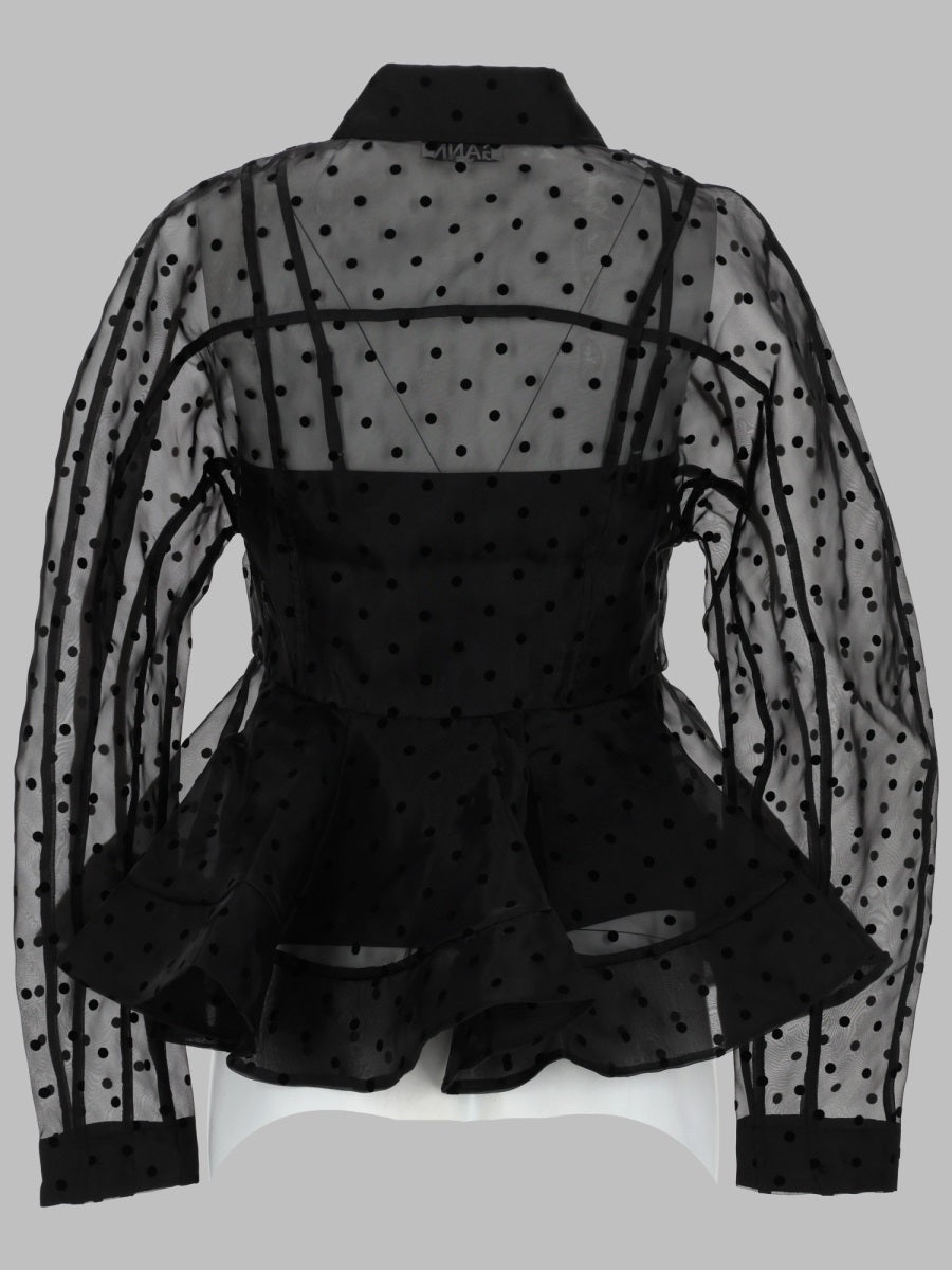Ganni Camicia "Peplum" In Organza
