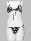 The Attico Bikini "Il Primo Bagno" Con Stampa Animalier
