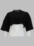 Palm Angels T Shirt Cropped Con Logo