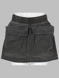 Diesel Minigonna In Nylon Con Maxi Tasche