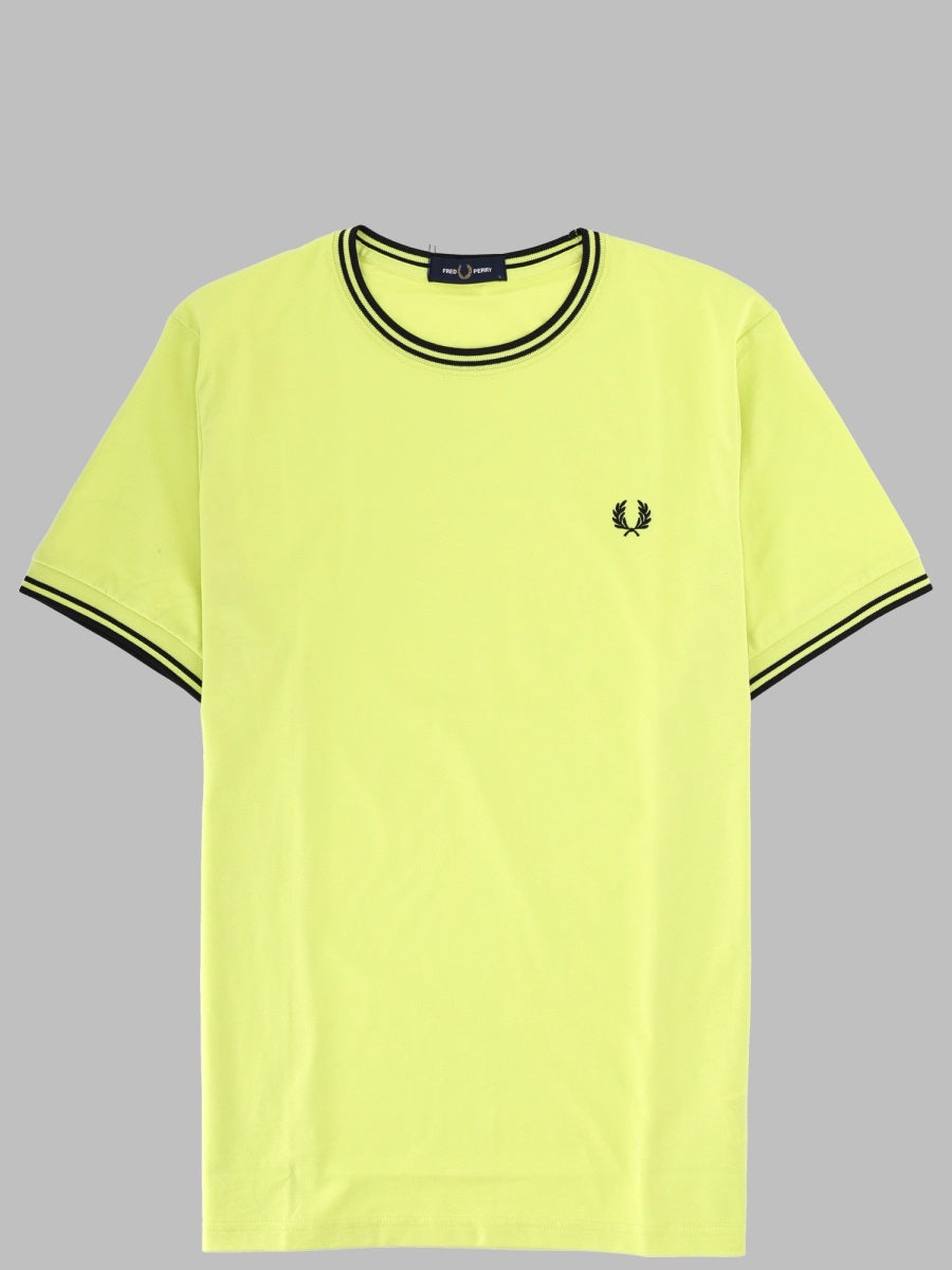 Fred Perry T Shirt Con Doppia Riga