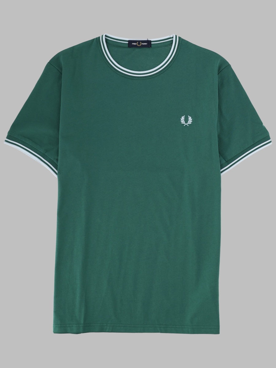 Fred Perry T Shirt Con Doppia Riga