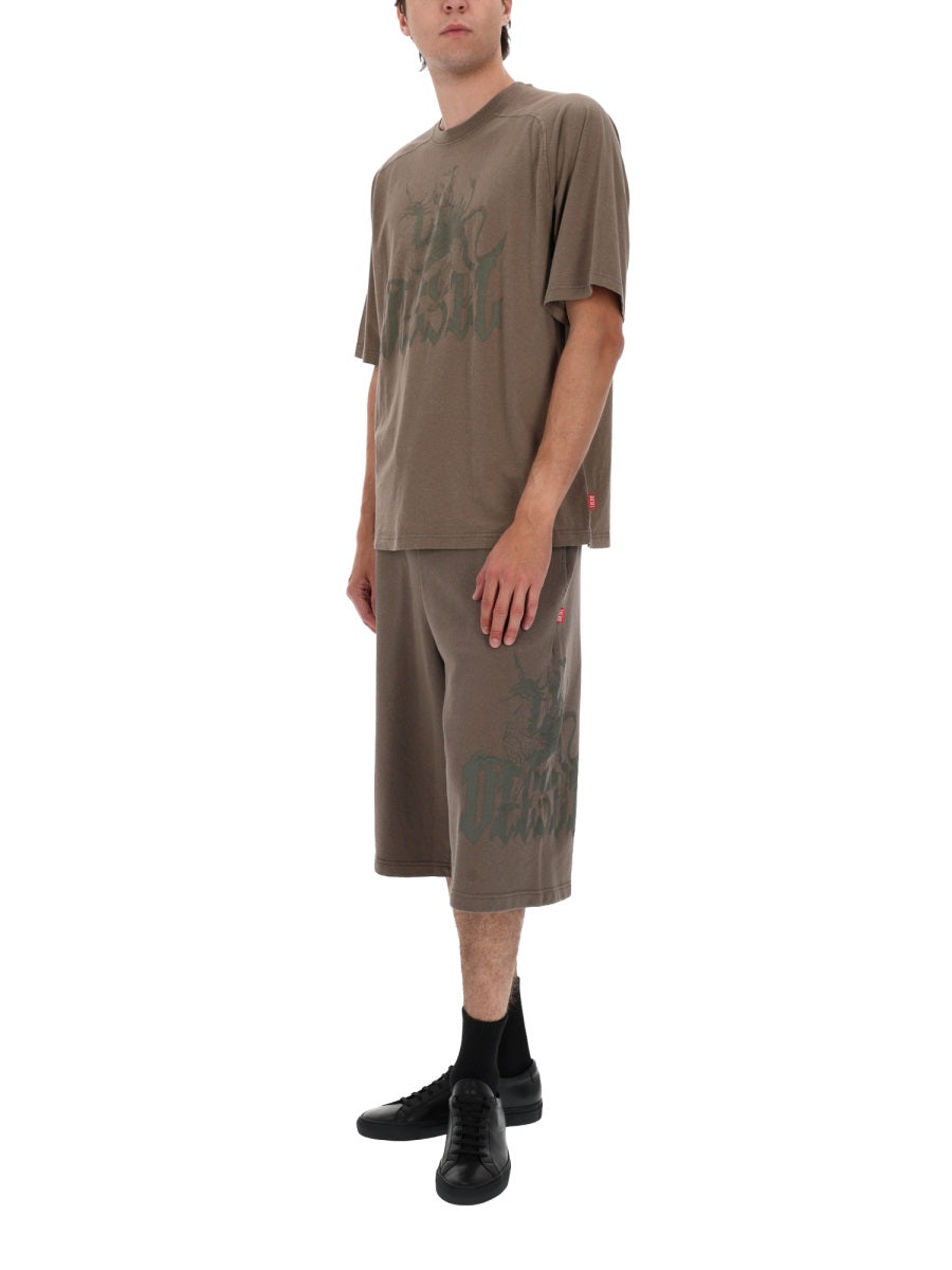 Diesel Shorts "P From" Con Stampa