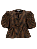 Ganni Blusa "Peplum" In Taffetà