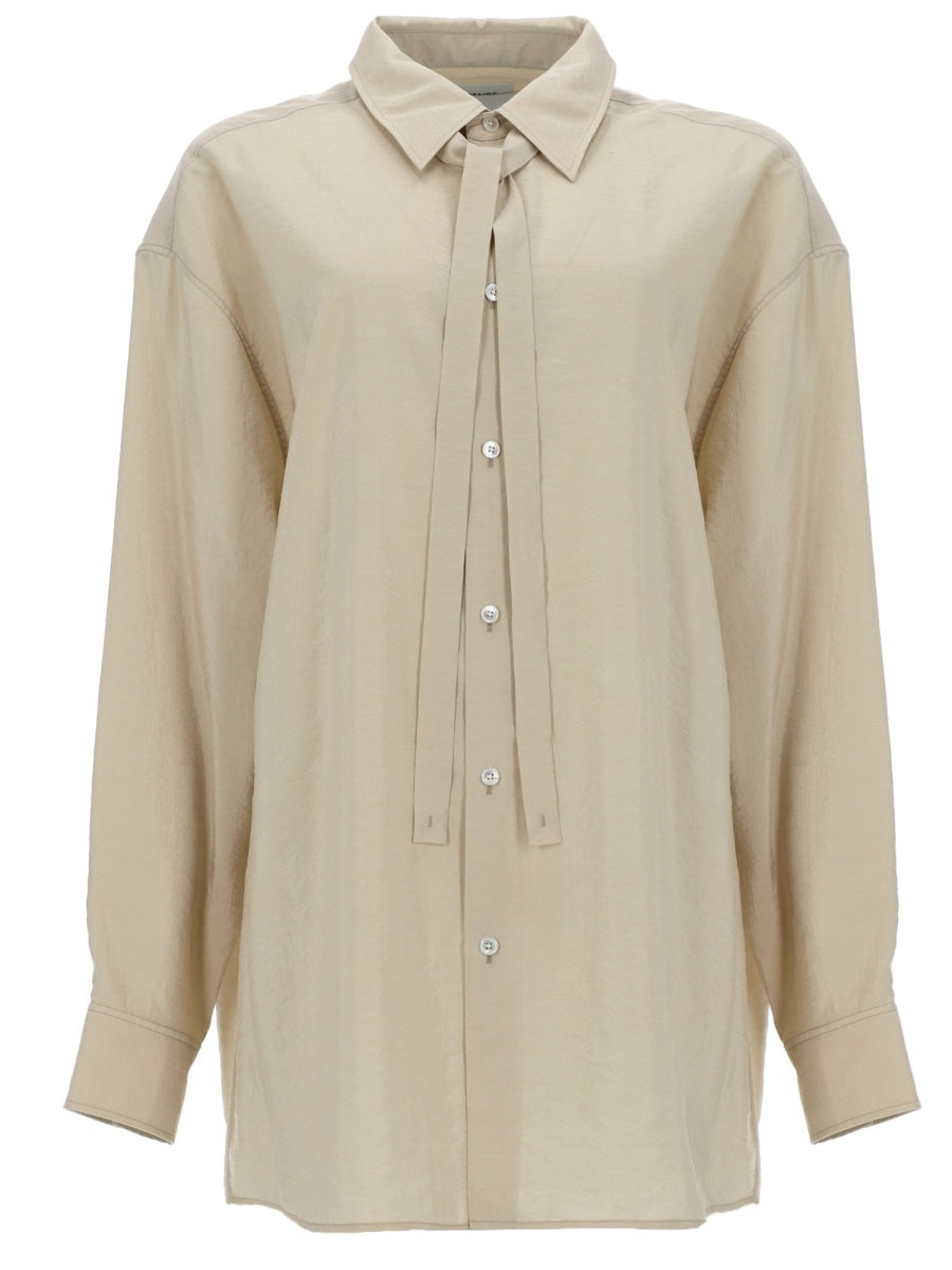 Lemaire Camicia Lunga Con Cravatta