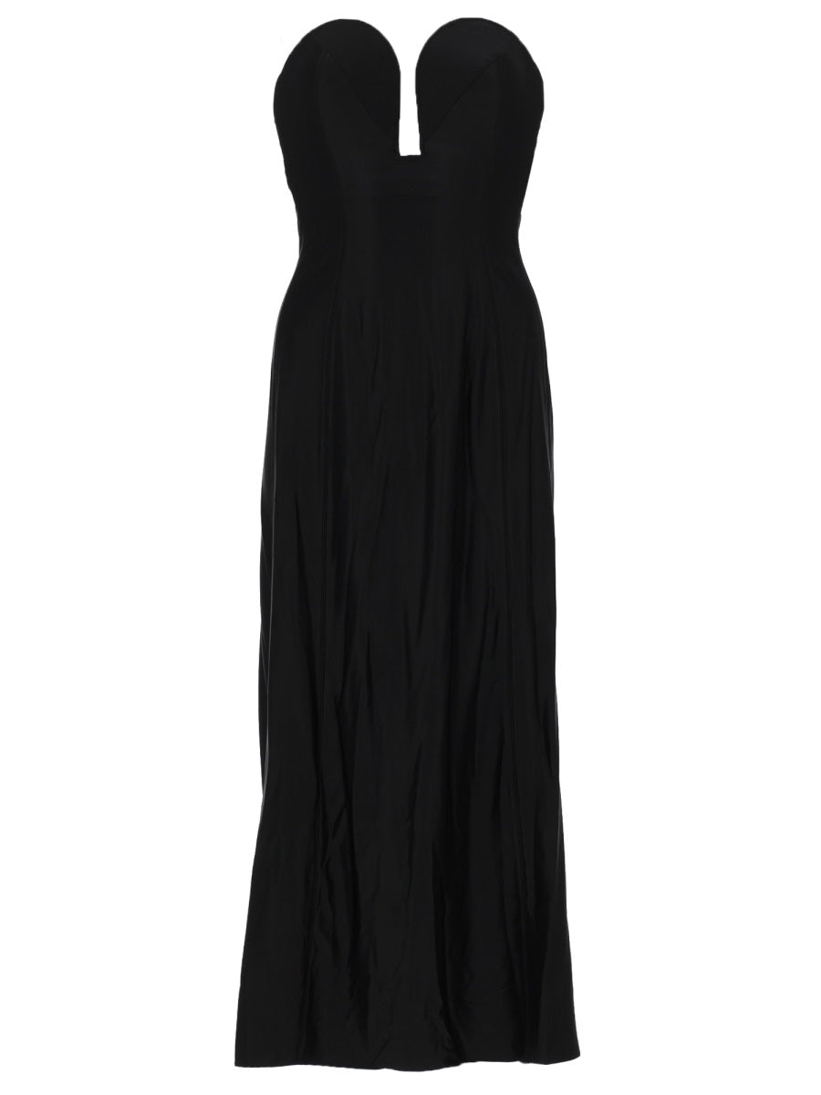 Rabanne Abito Midi Con Bustier Strutturato A Forma Di Cuore