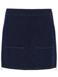 Fendi Gonna Mini In Denim Ff