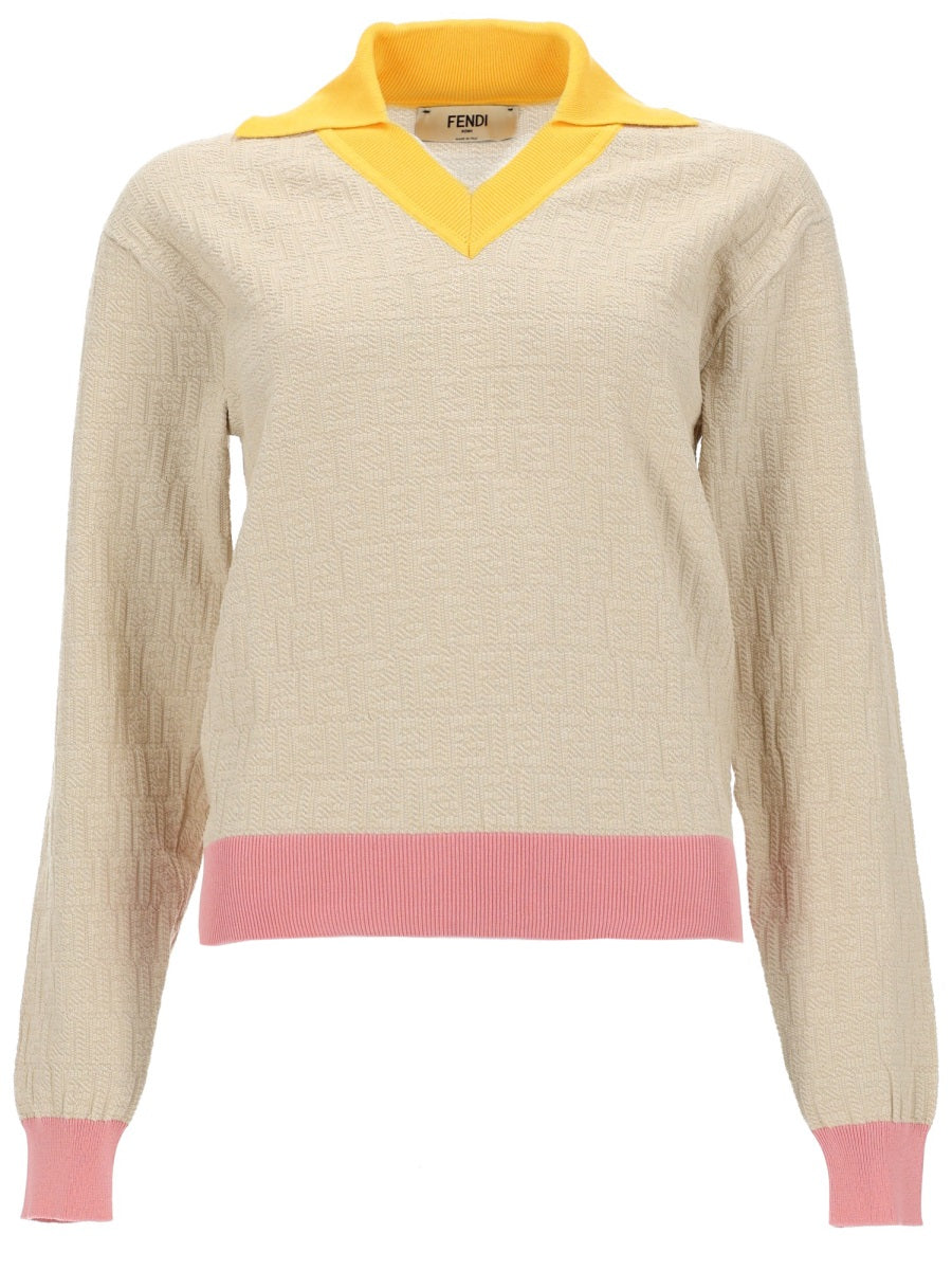 Fendi Maglia In Cotone E Seta