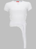 Diesel T Shirt A Costine Con Lacci